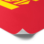 Mongolië vlag poster (Hoek)