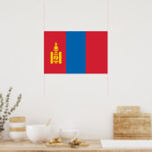 Mongolië vlag poster (Keuken)