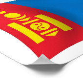 Mongolië Vlag Poster Print (Hoek)