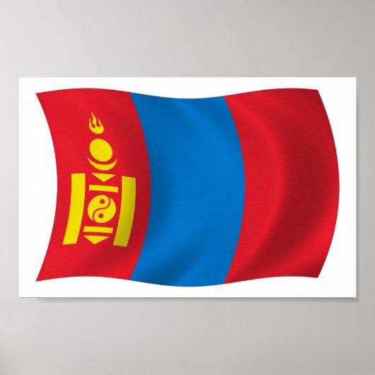 Mongolië Vlag Poster Print (Voorkant)