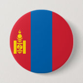 Mongolië vlag ronde button 7,6 cm (Voorkant)