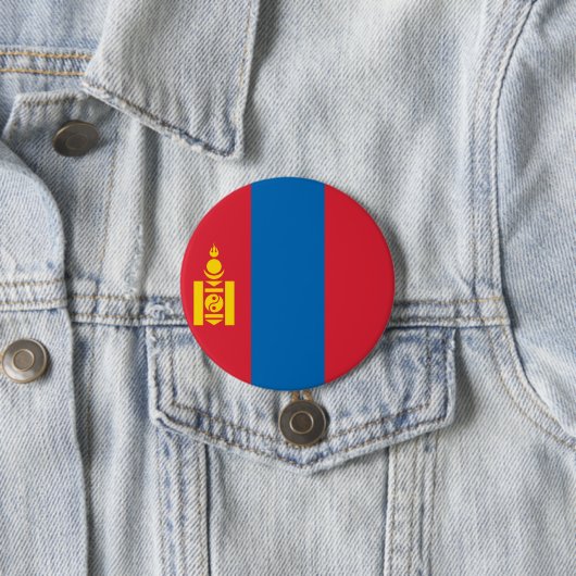 Mongolië vlag ronde button 7,6 cm (In situ)