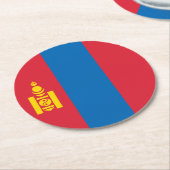 Mongolië vlag ronde kartonnen onderzetter (Gebogen)