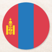 Mongolië vlag ronde kartonnen onderzetter (Voorkant)