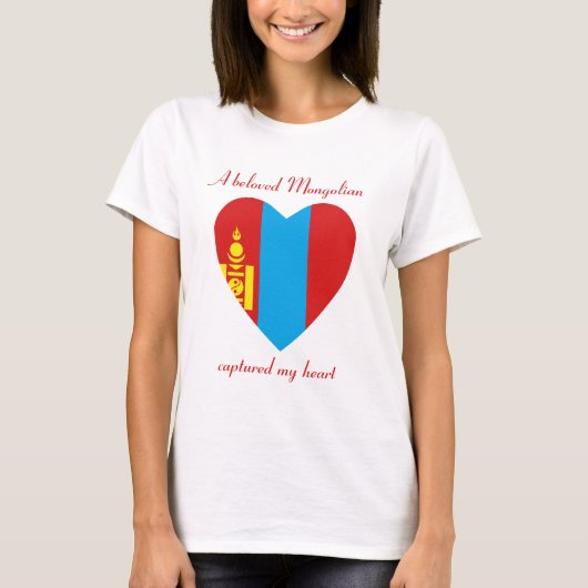 Mongolië Vlag Schatje T-Shirt (Voorkant)