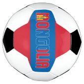 Mongolië vlag Schattig patriottisch Voetbal (Gedraaid)