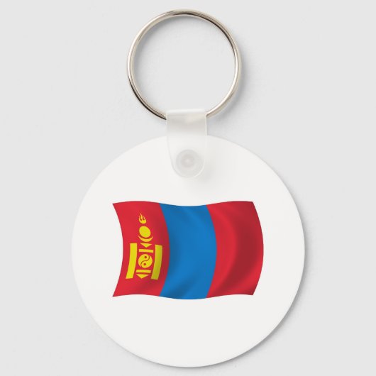 Mongolië Vlag Sleutelhanger (Voorkant)