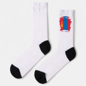 Mongolië vlag sokken (Links)