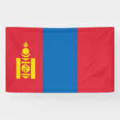 Mongolië vlag spandoek (Horizontaal)