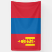 Mongolië vlag spandoek (Verticaal)