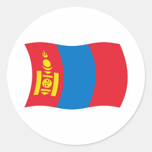Mongolië Vlag Sticker (Voorkant)