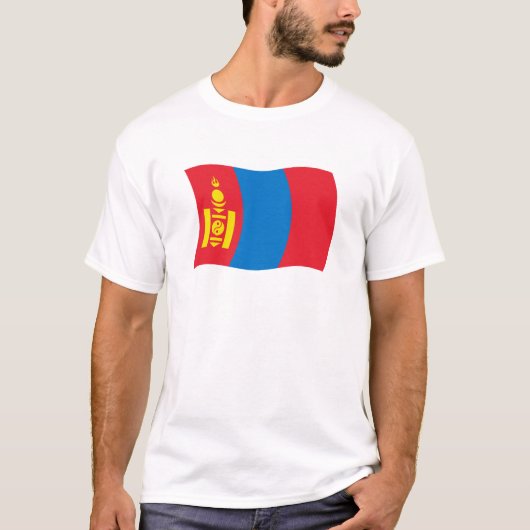 Mongolië Vlag T-shirt (Voorkant)