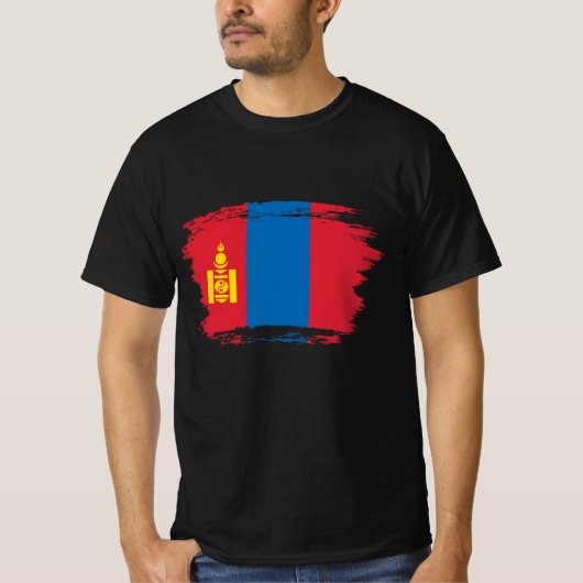 Mongolië vlag t-shirt (Voorkant)