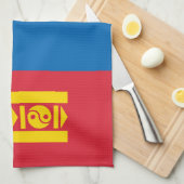Mongolië vlag theedoek (Quarter Fold)