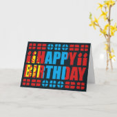 Mongolië vlag-vogeldagkaart kaart (Gele Bloem)