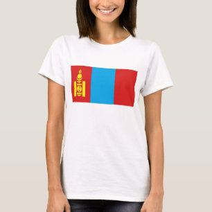 Mongolië vlag x kaart T-Shirt
