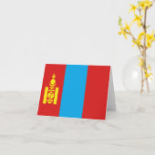 Mongolië-vlaggen Kaart (Gele Bloem)