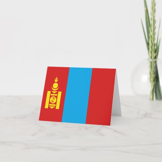 Mongolië-vlaggen Kaart (Voorkant)
