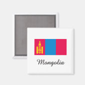 Mongolië Vlagontwerp Magneet (Voorkant / Achterkant)