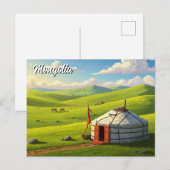 Mongolië Yurt Travel Briefkaart (Voorkant / Achterkant)