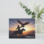 Mongolische adelaarjager Ansichtkaart Briefkaart (Staand voorkant)