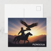 Mongolische adelaarjager Ansichtkaart Briefkaart (Voorkant / Achterkant)
