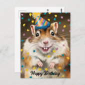 Mongolische gerbil-confetti briefkaart (Voorkant / Achterkant)