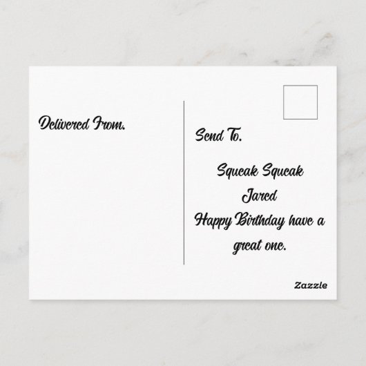 Mongolische gerbil-confetti briefkaart (Achterkant)