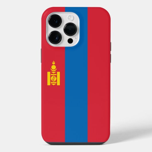 Mongolische vlag iPhone hoesje (Achterkant)