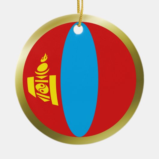 Mongolische vlagornament keramisch ornament (Voorkant)