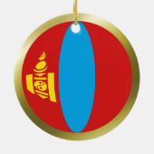 Mongolische vlagornament keramisch ornament (Achterkant)