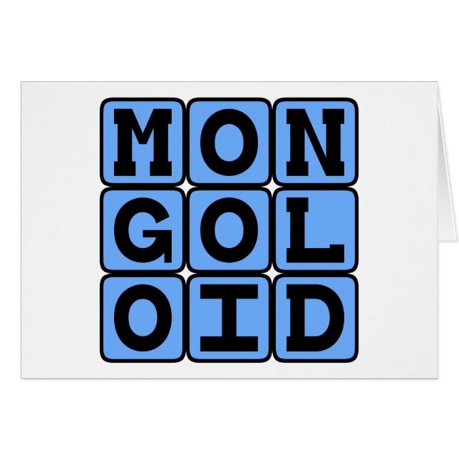 Mongoloid, aanstootgevende term (Voorkant Horizontaal)