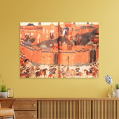 Mongols onder leiding van Hulagu Khan Canvas Afdruk (Insitu (Woonkamer))