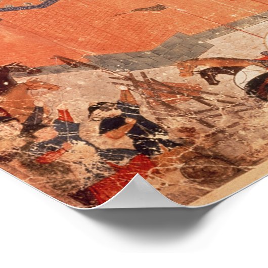 Mongols onder leiding van Hulagu Khan Poster (Hoek)