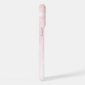 Mongoolse flamingos Roze glitter sparren Monogram iPhone Hoesje (Rechterkant)