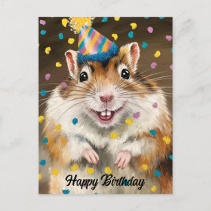 Mongoolse Gerbil confetti Briefkaart