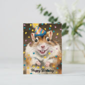 Mongoolse Gerbil confetti Briefkaart (Staand voorkant)