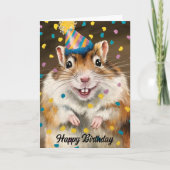 Mongoolse gerbil confetti kaart (Voorkant)