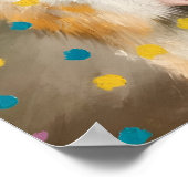 Mongoolse Gerbil confetti Poster (Hoek)