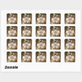 Mongoolse Gerbil confetti Vierkante Sticker (Vel)