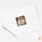 Mongoolse Gerbil confetti Vierkante Sticker (Envelop)
