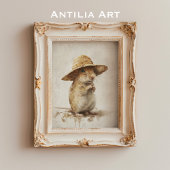 Mongoolse Gerbil Portret schilderen Woestijnrat Poster