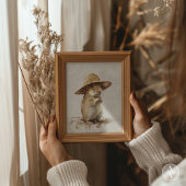 Mongoolse Gerbil Portret schilderen Woestijnrat Poster
