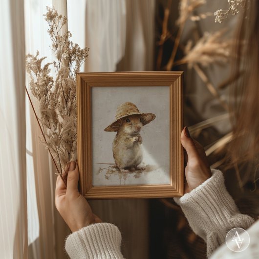 Mongoolse Gerbil Portret schilderen Woestijnrat Poster