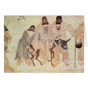 Mongoolse nomaden met een ezel, 15e eeuw