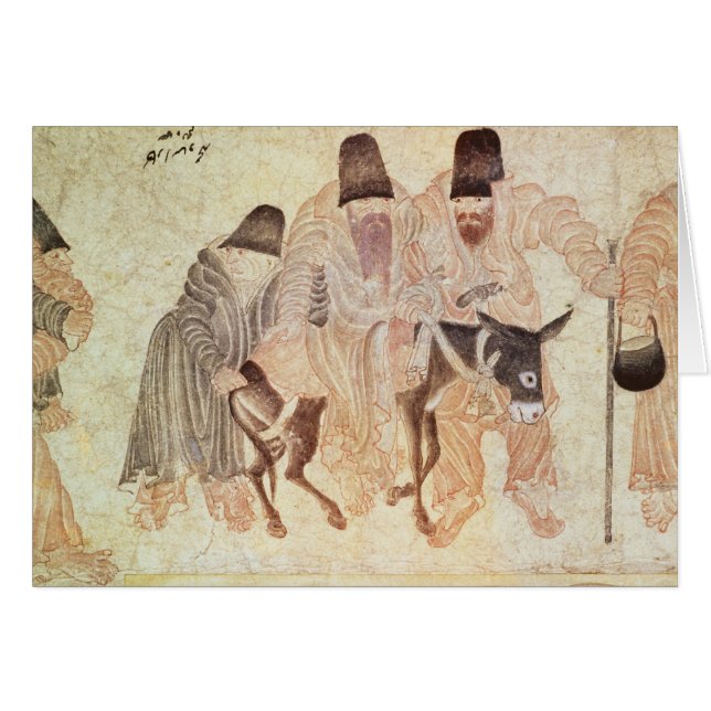 Mongoolse nomaden met een ezel, 15e eeuw (Voorkant Horizontaal)