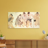 Mongoolse nomaden met een ezel, 15e eeuw canvas afdruk (Insitu (Woonkamer))