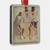 Mongoolse nomaden met een ezel, 15e eeuw metalen ornament (Rechts)