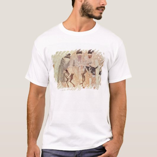 Mongoolse nomaden met een ezel, 15e eeuw t-shirt (Voorkant)