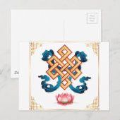 Mongoolse religie symbool eindeloze knoop voor dec briefkaart (Voorkant / Achterkant)